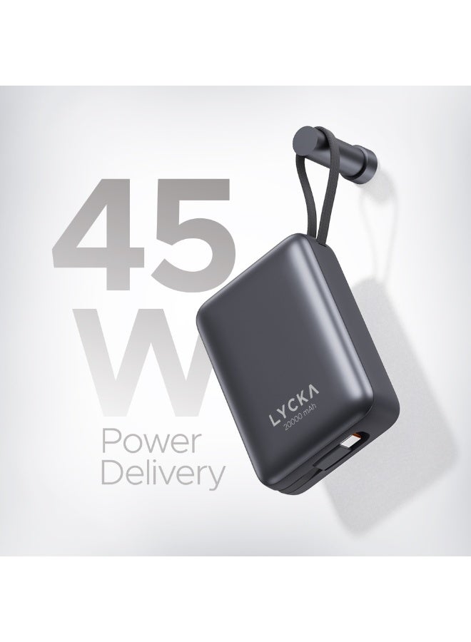 LYCKA Scoop 45PD Power Bank – 45W Fast Charging Portable Charger with Power Delivery for Smartphones, Tablets & Earbuds – Sleek & Compact Design - Image 3